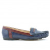 Damen-Mokassins 619 Indigo+Bordeaux