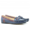 Damen-Mokassins 619 Indigo+Bordeaux