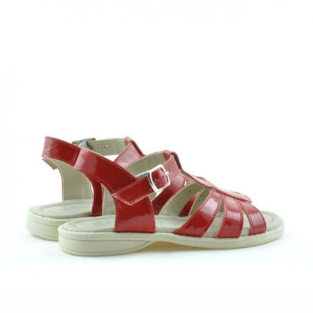 Kleinkind-Sandalen 53c rotes satin lackiertes