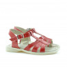 Kleinkind-Sandalen 53c rotes satin lackiertes