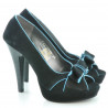 Damensandalen 1099 schwarz Antilope+türkis