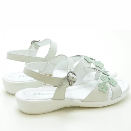 Kindersandalen 523 weiß+hellgrün