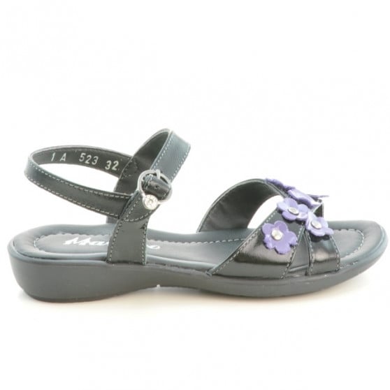 Kindersandalen 523 Lack Schwarz+Lila Kindersandalen 523 Lack Schwarz+Lila