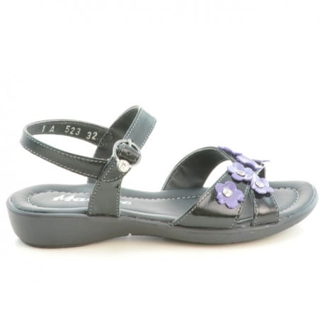 Kindersandalen 523 Lack Schwarz+Lila