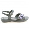 Kindersandalen 523 Lack Schwarz+Lila