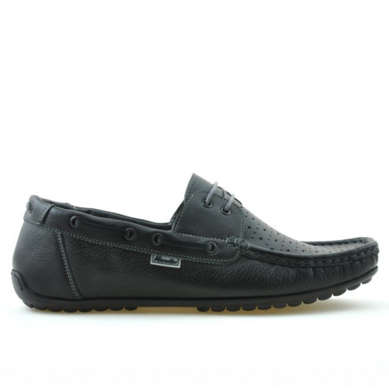 Herren-Mokassins 778p schwarz perforiert Herren-Mokassins 778p schwarz perforiert