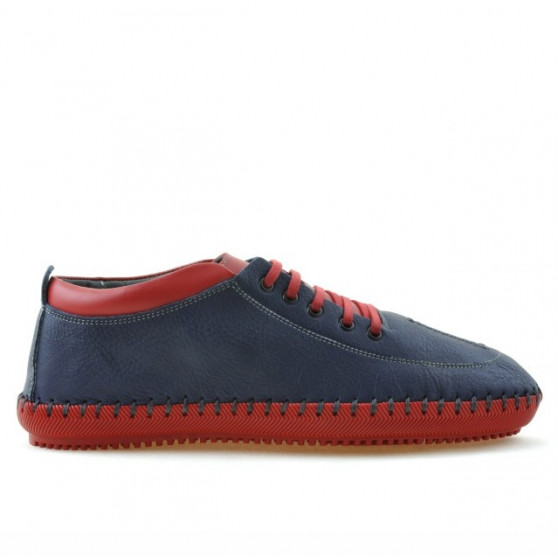 Herren Mokassins 864 indigo+rot Herren Mokassins 864 indigo+rot