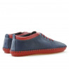 Herren Mokassins 864 indigo+rot