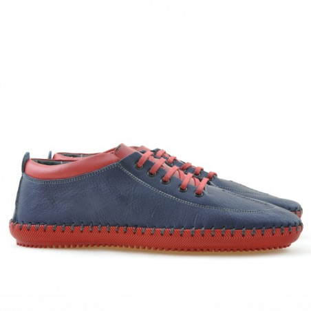 Herren Mokassins 864 indigo+rot