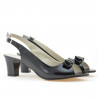 Damen Sandalen 1251m lackschwarz satiniert