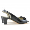 Damen Sandalen 1251m lackschwarz satiniert