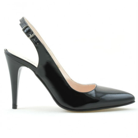 Damensandalen 1249 Lack Schwarz