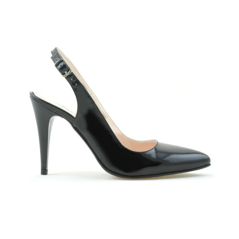 Damensandalen 1249 Lack Schwarz