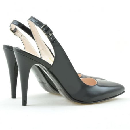 Damensandalen 1249 Lack Schwarz