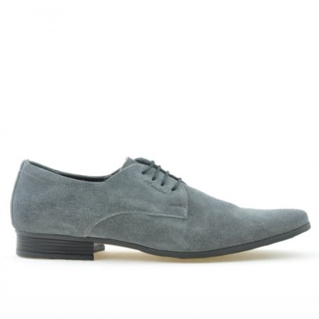 Elegante Herrenschuhe 786 grau Velours