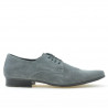 Elegante Herrenschuhe 786 grau Velours