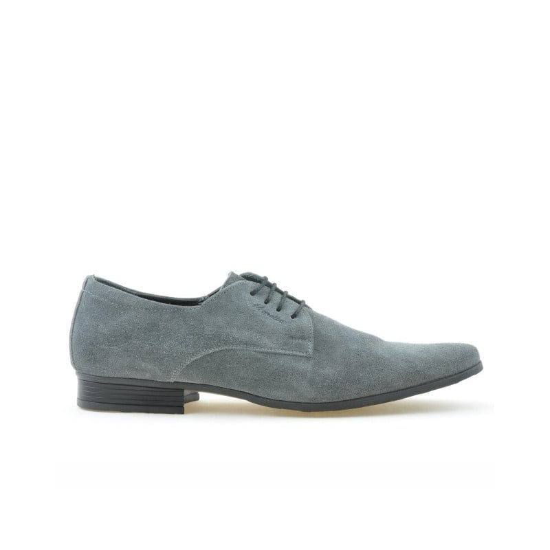 Elegante Herrenschuhe 786 grau Velours
