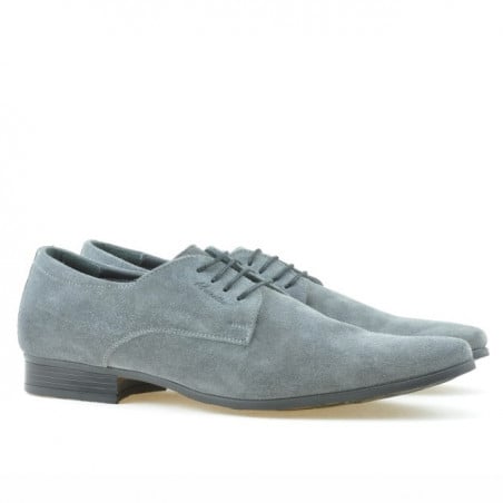 Elegante Herrenschuhe 786 grau Velours
