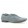 Elegante Herrenschuhe 786 grau Velours
