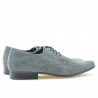 Elegante Herrenschuhe 786 grau Velours