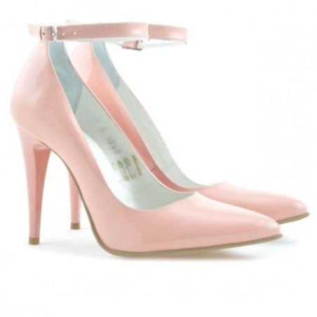 Damen elegante Schuhe 1247 Lack rosa