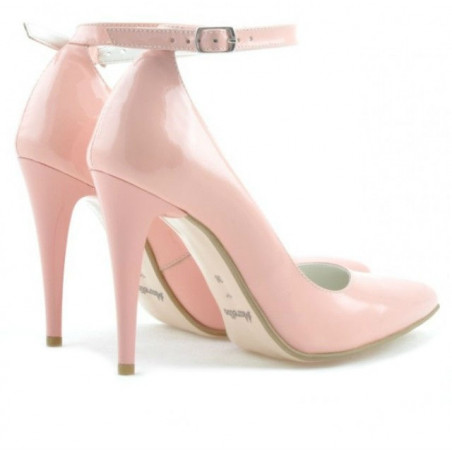 Damen elegante Schuhe 1247 Lack rosa