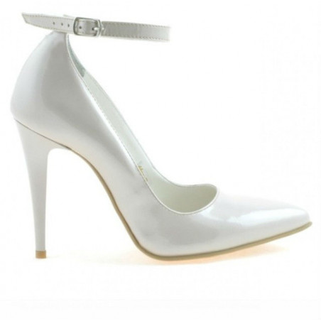 Elegante Damenschuhe 1247 Lack beige perlmutt