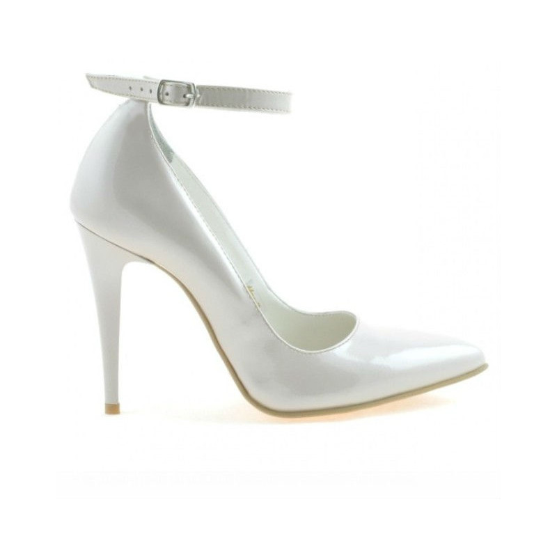 Elegante Damenschuhe 1247 Lack beige perlmutt