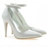 Elegante Damenschuhe 1247 Lack beige perlmutt