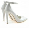 Elegante Damenschuhe 1247 Lack beige perlmutt