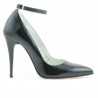 Damen Elegante Schuhe 1247 Schwarz Lack Satin