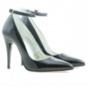 Damen Elegante Schuhe 1247 Schwarz Lack Satin