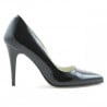 Elegante Damenschuhe 1246 Satin-schwarz Lack