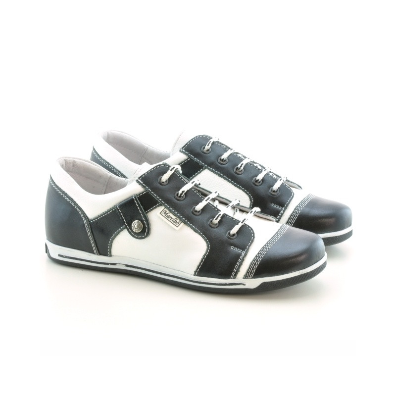 Damensportschuhe 143-1 schwarz+weiß
