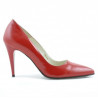 Elegante Damenschuhe 1246 in glänzendem satinrot