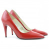 Elegante Damenschuhe 1246 in glänzendem satinrot