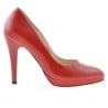 Elegante Damenschuhe 1233 satiniertes rotes Lackleder