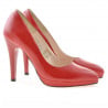 Elegante Damenschuhe 1233 satiniertes rotes Lackleder