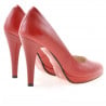 Elegante Damenschuhe 1233 satiniertes rotes Lackleder