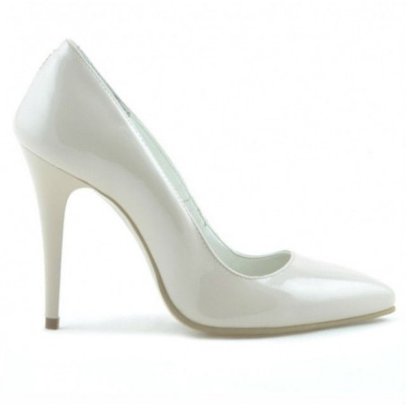 Elegante Damenschuhe 1241 Lack Elfenbein