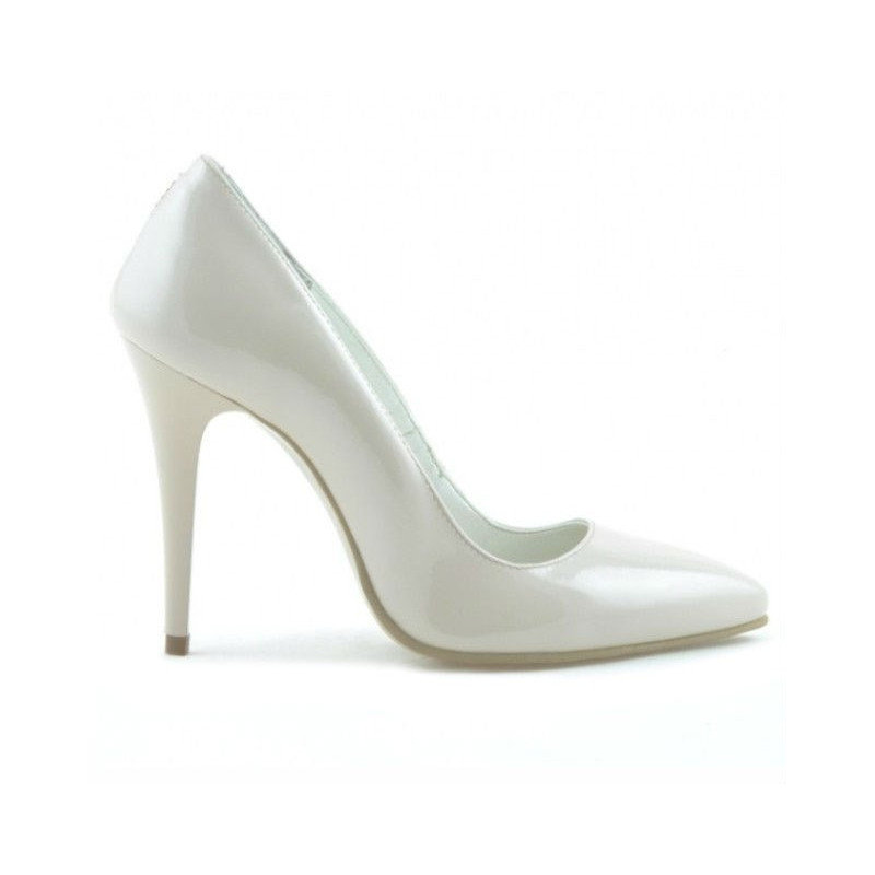 Elegante Damenschuhe 1241 Lack Elfenbein