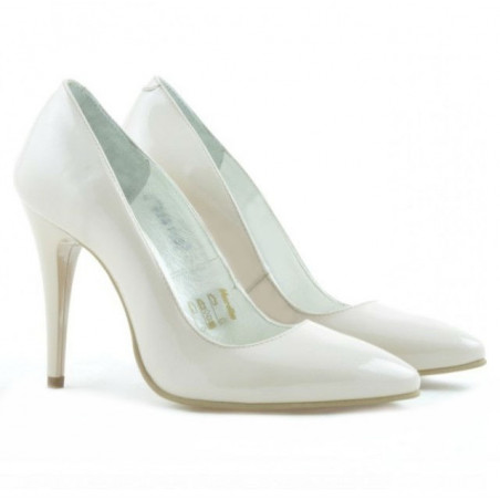 Elegante Damenschuhe 1241 Lack Elfenbein