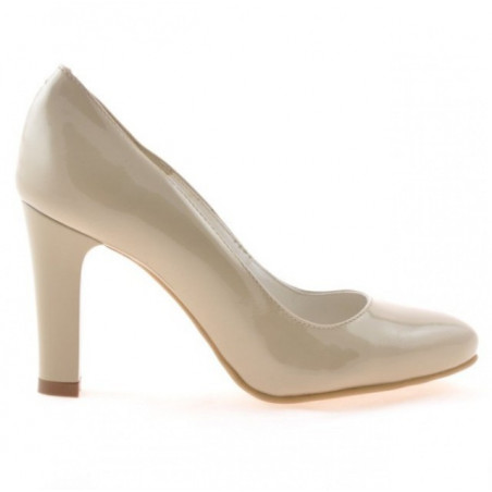 Elegante Damenschuhe 1243 Lack Beige