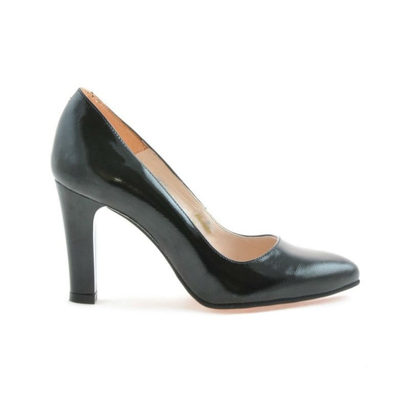Elegante Damenschuhe 1243 schwarzer Satinlack
