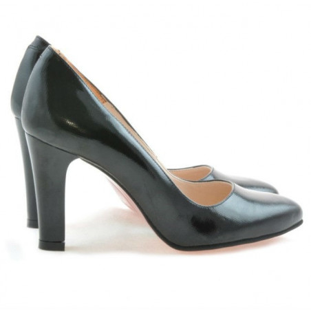 Elegante Damenschuhe 1243 schwarzer Satinlack