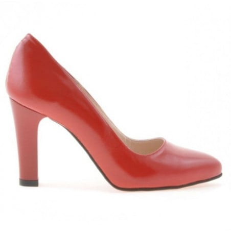 Elegante Damenschuhe 1243 satinrot lackiert