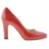 Elegante Damenschuhe 1243 satinrot lackiert