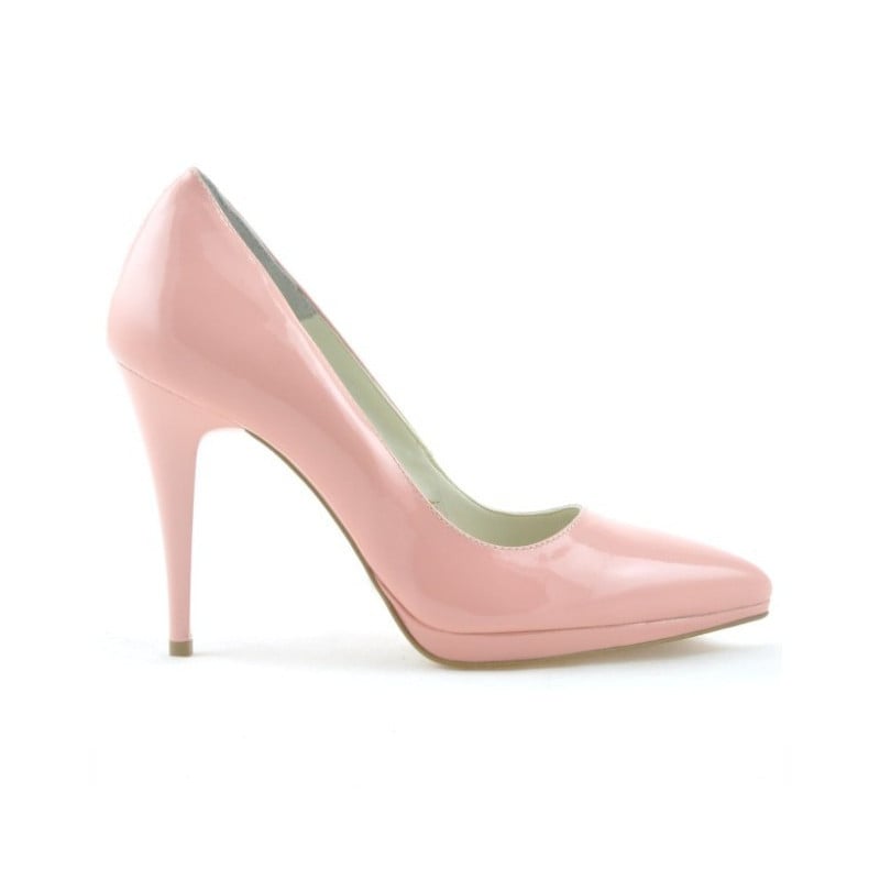 Damen elegante Schuhe 1244 Lack Rosa