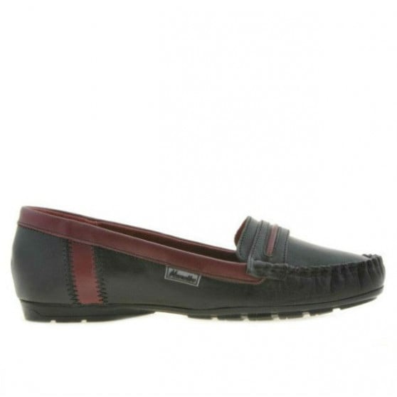 Damenmokassins 619 schwarz+bordeaux Damenmokassins 619 schwarz+bordeaux