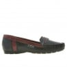 Damenmokassins 619 schwarz+bordeaux